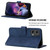 Moto G Stylus 5G 2024 Crossbody 3D Embossed Flip Leather Phone Case - Blue