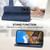 Moto G Stylus 5G 2024 Cubic Grid Calf Texture Magnetic Leather Phone Case - Blue