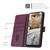 Moto G Stylus 5G 2024 Embossed Kitten Phone Leather Case with Lanyard - Wine Red