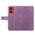 Moto G Stylus 5G 2024 Flower Embossed Leather Phone Case - Purple