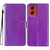 Moto G Stylus 5G 2024 Glitter Powder Flip Leather Phone Case - Purple