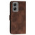 Moto G Stylus 5G 2024 Grid Butterfly Embossed Pattern Leather Phone Case with Lanyard - Coffee