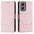 Moto G Stylus 5G 2024 Honeycomb Embossing RFID Leather Phone Case - Pink