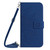 Moto G Stylus 5G 2024 HT04 Skin Feel Sun Flower Embossed Flip Leather Phone Case with Lanyard - Dark Blue