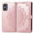 Moto G Stylus 5G 2024 Mandala Flower Embossed Leather Phone Case - Rose Gold