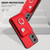 Moto G Stylus 5G 2024 Organ Card Bag Ring Holder Phone Case - Red Moto G Stylus 5G 2024 Organ Card Bag Ring Holder Phone Case - Red