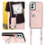 Moto G Stylus 5G 2024 Organ Card Bag Ring Holder Phone Case with Long Lanyard - Pink