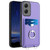Moto G Stylus 5G 2024 R20 Ring Card Holder Phone Case - Purple