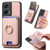 Moto G Stylus 5G 2024 Retro Cross Leather Ring Vertical Insert Card Bag MagSafe Phone Case - Pink