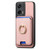 Moto G Stylus 5G 2024 Retro Cross Leather Ring Vertical Insert Card Bag MagSafe Phone Case - Pink