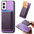 Moto G Stylus 5G 2024 Retro Magsafe Card Bag PU Back Cover Phone Case - Purple Moto G Stylus 5G 2024 Retro Magsafe Card Bag PU Back Cover Phone Case - Purple