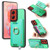 Moto G Stylus 5G 2024 Retro Magsafe Cross Leather Ring Holder Card Bag Phone Case - Green