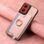 Moto G Stylus 5G 2024 Retro Magsafe Cross Leather Ring Holder Card Bag Phone Case - Pink