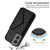 Moto G Stylus 5G 2024 Rhombic Texture Card Bag RFID Phone Case with Long Lanyard - Black