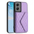 Moto G Stylus 5G 2024 Rhombic Texture Card Bag RFID Phone Case with Long Lanyard - Light Purple