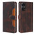 Moto G Stylus 5G 2024 Skin Feel Magnetic Buckle Leather Phone Case - Brown