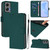 Moto G Stylus 5G 2024 Skin Feel Solid Color Leather Phone Case with Lanyard - Dark Green
