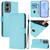 Moto G Stylus 5G 2024 Skin Feel Solid Color Leather Phone Case with Lanyard - Sky Blue