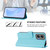 Moto G Stylus 5G 2024 Skin Feel Solid Color Leather Phone Case with Lanyard - Sky Blue