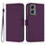 Moto G Stylus 5G 2024 Skin Feel Solid Color Leather Phone Case with Lanyard - Violet