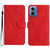 Moto G Stylus 5G 2024 Stitching Embossed Leather Phone Case - Red