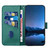 Moto G Stylus 5G 2024 YX0070 Carbon Fiber Buckle Leather Phone Case with Lanyard - Dark Green