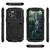 iPhone 12 Pro Max R-JUST Shockproof Water Resistant Dust-proof Metal + Silicone Protective Case with Holder - Black