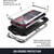 iPhone 13 mini R-JUST Shockproof Water Resistant Dust-proof Metal + Silicone Protective Case with Holder - Silver