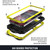 iPhone 13 mini R-JUST Shockproof Water Resistant Dust-proof Metal + Silicone Protective Case with Holder - Yellow iPhone 13 mini R-JUST Shockproof Water Resistant Dust-proof Metal + Silicone Protective Case with Holder - Yellow