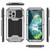 iPhone 13 Pro Max R-JUST Sliding Camera Shockproof Life Water Resistant Dust-proof Metal + Silicone Protective Case with Holder - Silver iPhone 13 Pro Max R-JUST Sliding Camera Shockproof Life Water Resistant Dust-proof Metal + Silicone Protective Case with Holder - Silver