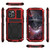 iPhone 13 R-JUST Shockproof Water Resistant Dust-proof Metal + Silicone Protective Case with Holder - Red