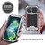 iPhone 13 R-JUST Sliding Camera Shockproof Life Water Resistant Dust-proof Metal + Silicone Protective Case with Holder - Silver