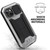 iPhone 13 R-JUST Sliding Camera Shockproof Life Water Resistant Dust-proof Metal + Silicone Protective Case with Holder - Silver