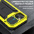 iPhone 13 R-JUST Sliding Camera Shockproof Life Water Resistant Dust-proof Metal + Silicone Protective Case with Holder - Yellow
