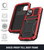 iPhone 14 Plus R-JUST Shockproof Water Resistant Dust-proof Case with Holder - Red iPhone 14 Plus R-JUST Shockproof Water Resistant Dust-proof Case with Holder - Red