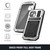 iPhone 15 Plus R-JUST Shockproof Life Water Resistant Dust-proof Metal + Silicone Phone Case with Holder - Silver