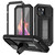 iPhone 15 Plus R-JUST Sliding Camera IP54 Life Water-resistant Holder Phone Case - Black