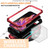 iPhone 15 Plus R-JUST Sliding Camera IP54 Life Water Resistant Holder Phone Case - Red