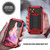 iPhone 15 Plus R-JUST Sliding Camera IP54 Life Water Resistant Holder Phone Case - Red