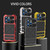 iPhone 15 Pro Max R-JUST Metal + Silicone + Tempered Glass Life Water-resistant Phone Case with Holder - Silver
