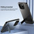 iPhone 15 Pro R-JUST RJ-61 Electroplating Frosted TPU + PC Phone Case with Holder - Silver