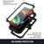 iPhone 15 Pro R-JUST Shockproof Life Water Resistant Dust-proof Metal + Silicone Phone Case with Holder - Black
