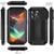 iPhone 15 Pro R-JUST Sliding Camera IP54 Life Water-resistant Holder Phone Case - Black