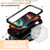 iPhone 15 Pro R-JUST Sliding Camera IP54 Life Water-resistant Holder Phone Case - Black
