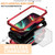 iPhone 15 Pro R-JUST Sliding Camera IP54 Life Water Resistant Holder Phone Case - Red