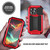 iPhone 15 Pro R-JUST Sliding Camera IP54 Life Water Resistant Holder Phone Case - Red