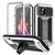 iPhone 15 R-JUST Sliding Camera IP54 Life Water-resistant Holder Phone Case - Silver