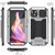 iPhone 15 R-JUST Sliding Camera IP54 Life Water-resistant Holder Phone Case - Silver