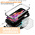 iPhone 15 R-JUST Sliding Camera IP54 Life Water-resistant Holder Phone Case - Silver