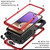 Samsung Galaxy A32 5G / M32 5G R-JUST Water Resistant Shockproof Dustproof Metal + Silicone Protective Case with Holder - Red Samsung Galaxy A32 5G / M32 5G R-JUST Water Resistant Shockproof Dustproof Metal + Silicone Protective Case with Holder - Red